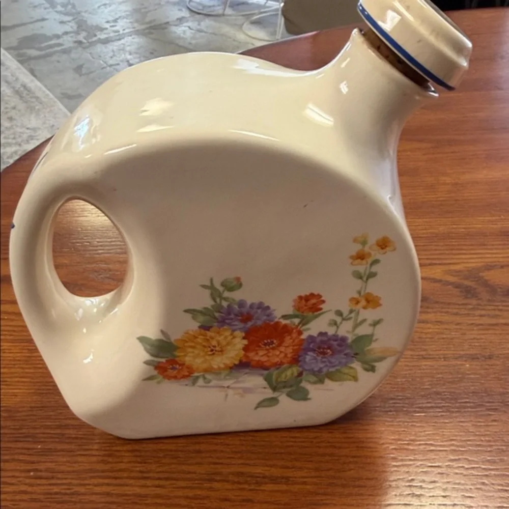 Vintage Universal Cambridge Oven Proof Pottery Water Pitcher Zinnia's